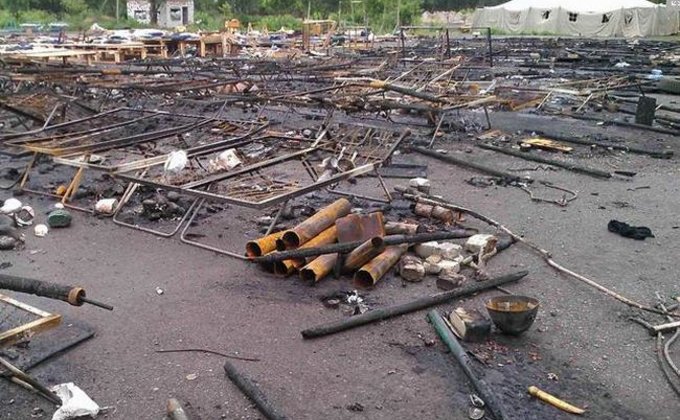 Лагерь АТО в Алексеевке после обстрела: фото последствий