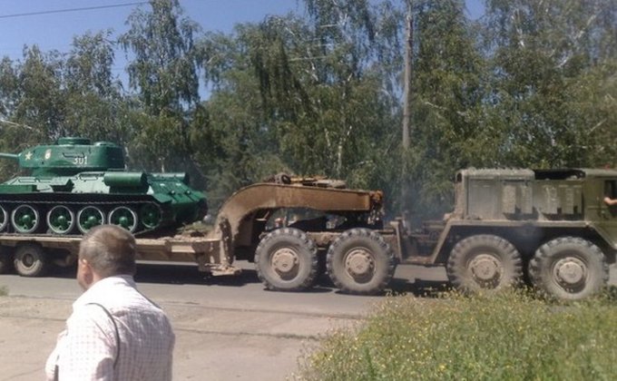 На Донетчине с постамента угнали еще один советский танк: фото
