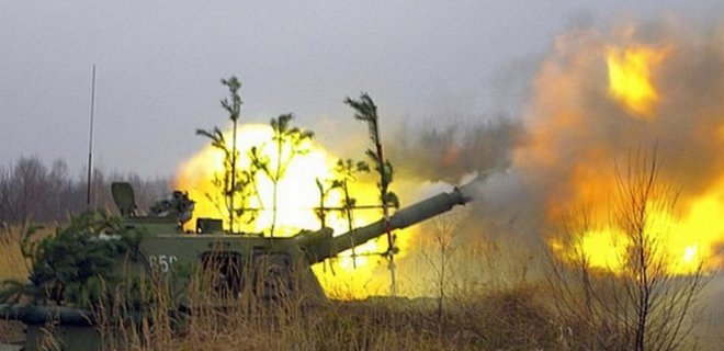 Силы АТО из артиллерии обстреливают объекты боевиков - Фото