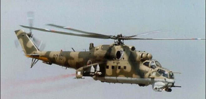 Боевики сбили вертолет Ми-24 сил АТО, экипаж погиб - СНБО - Фото