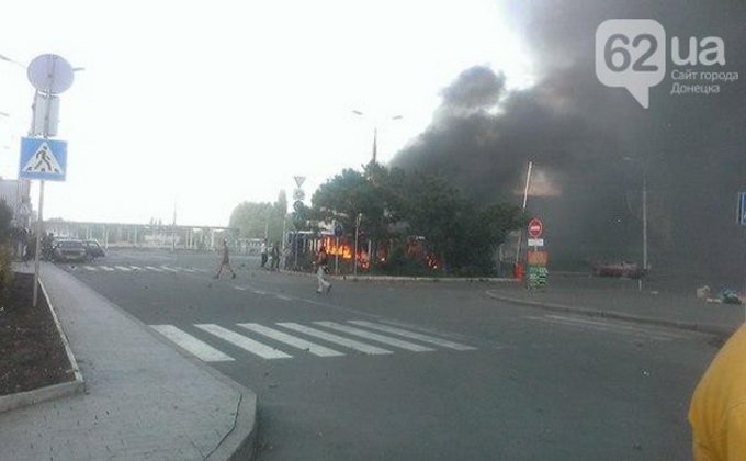 Обстрел Привокзальной площади в Донецке: фото