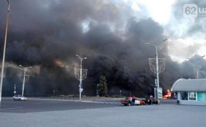 Обстрел Привокзальной площади в Донецке: фото