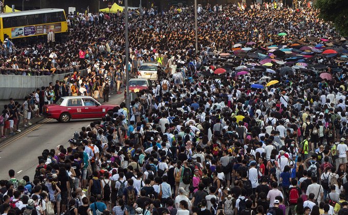 "Майдан" в Гонконге: люди требуют демократических выборов