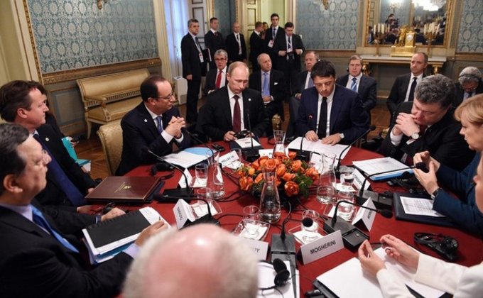Переговоры Порошенко, Путина и лидеров ЕС: фото из Милана