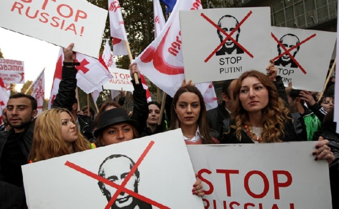 В Грузии и Украине прошли акции против российской агрессии