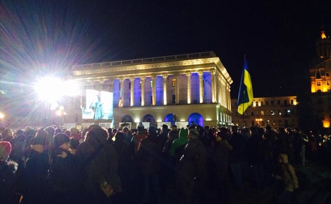 Годовщина Революции достоинства: фоторепортаж с Майдана