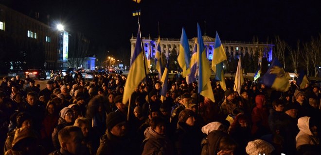 В Николаеве на годовщину Евромайдана прошло народное вече - Фото