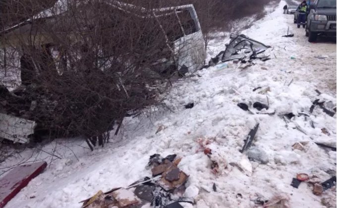 Опубликованы фото ДТП, в котором погибли 12 украинских военных