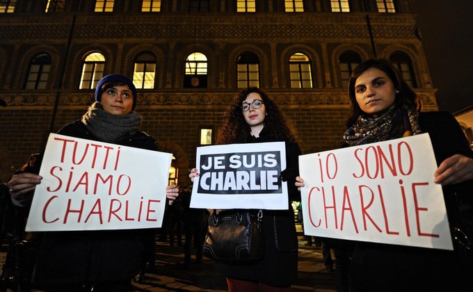 В нескольких странах почтили память журналистов Charlie Hebdo