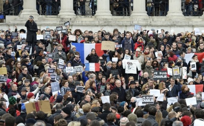 Как проходил Марш единства в Париже: фоторепортаж