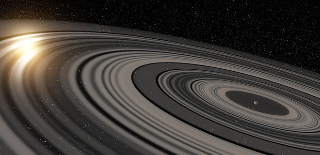 Обнаружен окольцованный сверхмассивный двойник Сатурна - Фото
