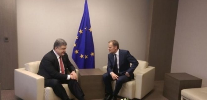 Порошенко в Брюсселе провел переговоры с Туском - Фото