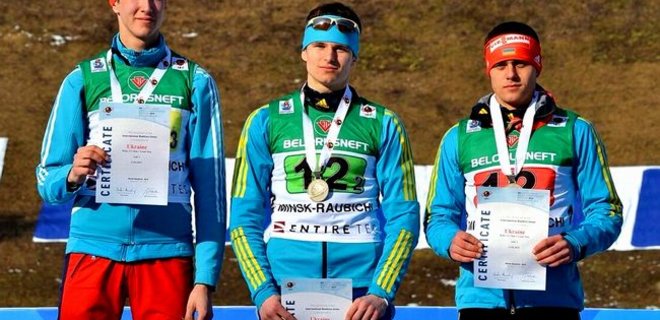 Юноши-биатлонисты Украины взяли первую медаль за 10 лет - Фото