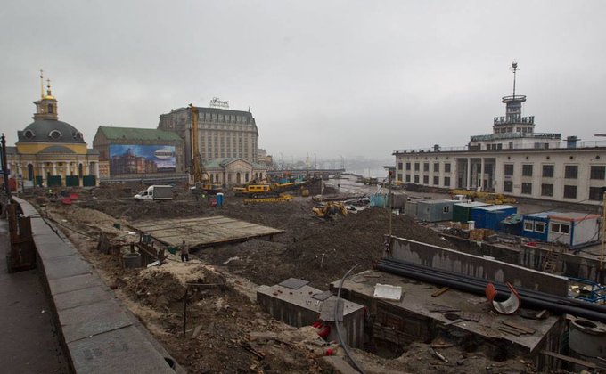 На Почтовой площади в Киеве обнаружены остатки древнего города
