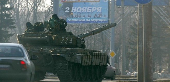 В Горловку зашла танковая колонна оккупантов - Шкиряк - Фото