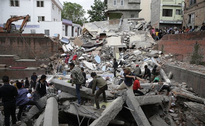 Разрушительное землетрясение в Непале (фото)