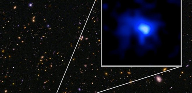 Обнаружена наиболее удаленная от Солнечной системы галактика - Фото