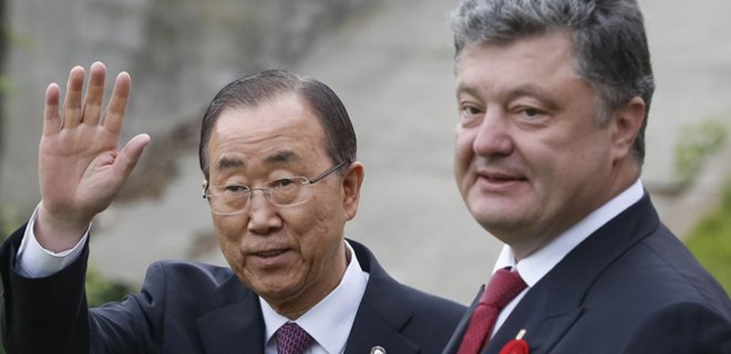 Порошенко и Пан Ги Мун обсудили открытие спецофиса ООН в Украине - Фото
