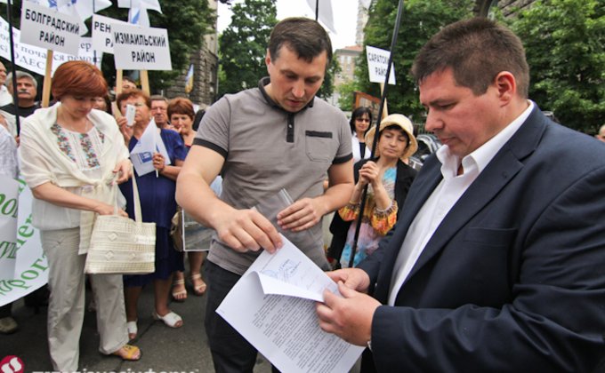 Одесситы провели акцию протеста в центре Киева: фоторепортаж