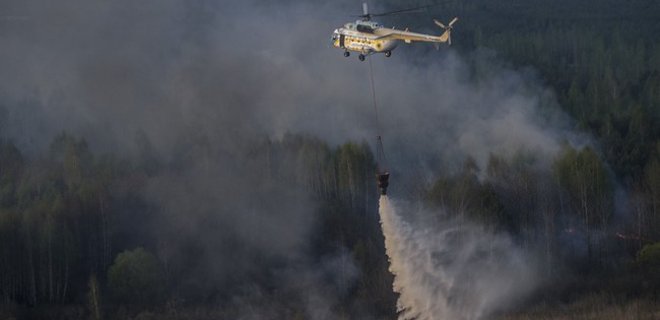 Пожар под Чернобылем частично потушен - ГСЧС - Фото