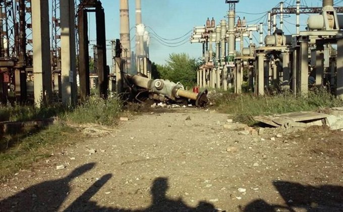 Боевики повредили критические элементы Углегорской ТЭС: фото