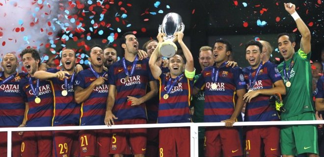 Футбол: Суперкубок УЕФА взяла Барселона, обыграв Севилью - Фото