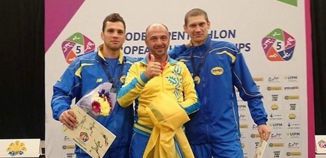Пятиборье: украинцы взяли золото мужской эстафеты еврочемпионата - Фото