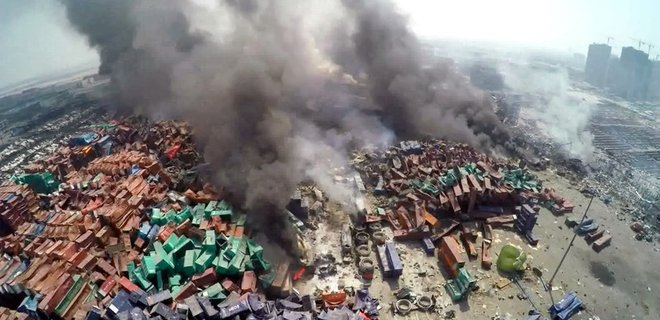 Уровень цианида на месте взрывов в Китае превысил норму в 356 раз - Фото