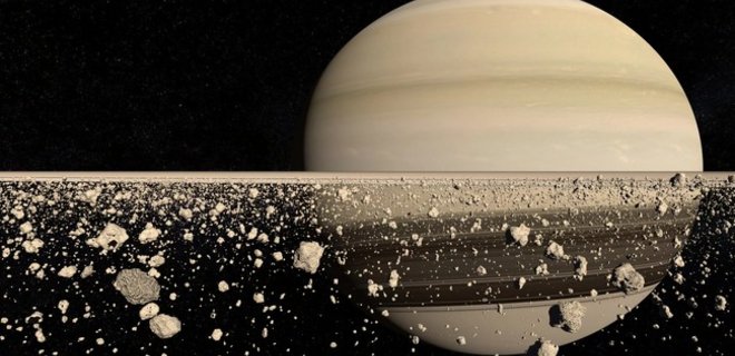 В молодом кольце Сатурна обнаружили обломки его бывшего спутника - Фото