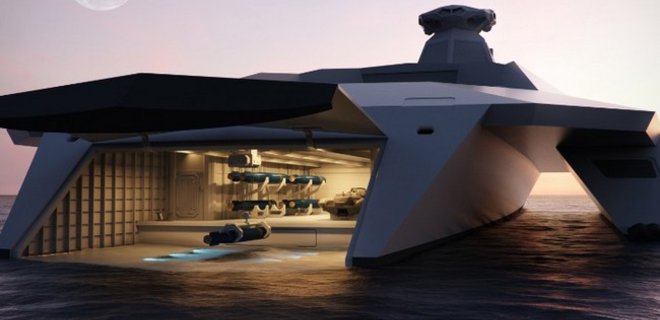 Британские инженеры разработали боевой корабль будущего  - Фото