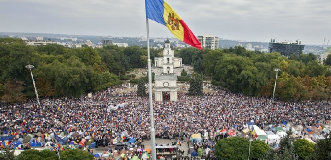 Пророссийские партии вышли на протесты в Молдове: фото - Фото
