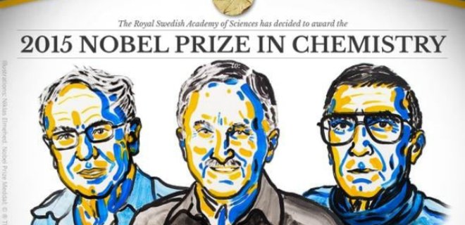 Объявлены лауреаты Нобелевской премии 2015 года по химии - Фото