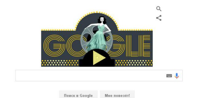 Google сделал дудл в честь 101 года со дня рождения Хеди Ламарр - Фото