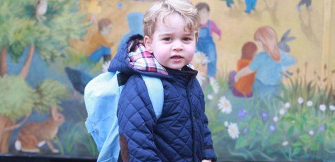 Принц Джордж пошел в детский сад - Фото