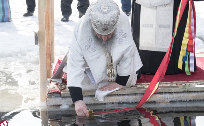 Как в Киеве праздновали Крещение: фоторепортаж