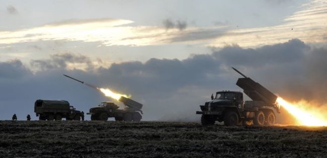 ИС: Саханку обстреляли три пусковые установки РСЗО боевиков - Фото