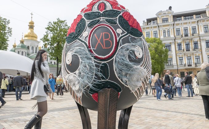 Выставка писанок на Софийской площади в Киеве: фоторепортаж