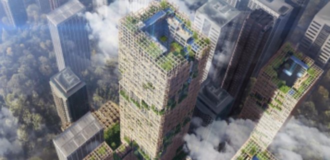В Токио планируют построить самый высокий деревянный небоскреб - Фото