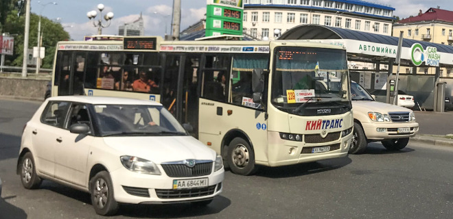 Водители маршруток в Киеве отказываются работать из-за локдауна - Фото