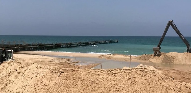 Израиль показал ход строительства морской стены - Фото