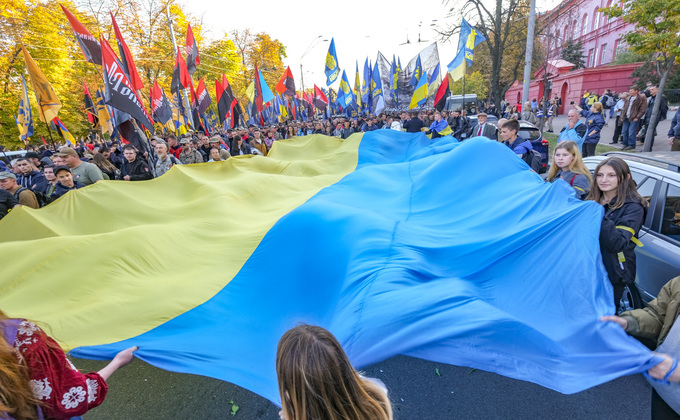 Во время марша УПА в Киеве установлен национальный рекорд - фото
