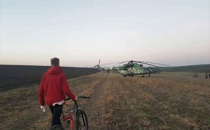 Появились первые фото и видео с места падения Су-27