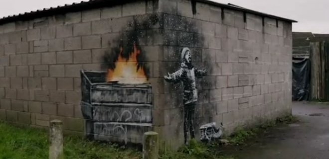 Бэнкси нарисовал новое граффити и снял о нем видео - Фото