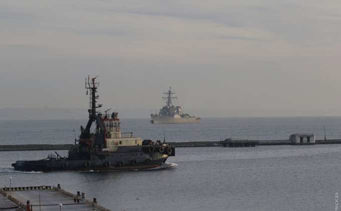 Американский ракетный эсминец зашел в Одессу: фото