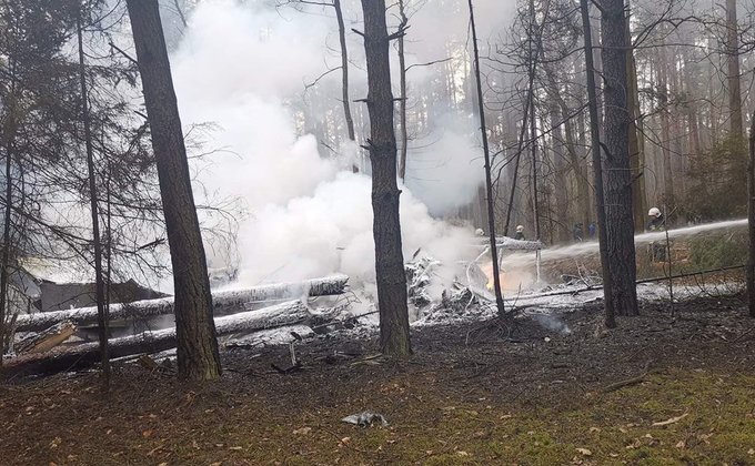 Очевидцы в Польше засняли падение истребителя МиГ-29: фото, видео