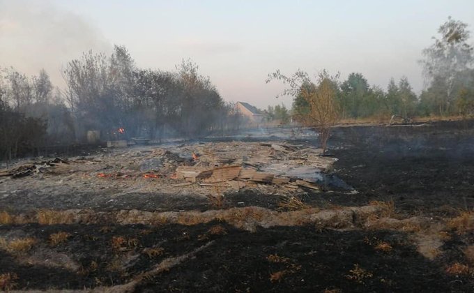 В селе под Киевом из-за пожара сгорели несколько домов: фото