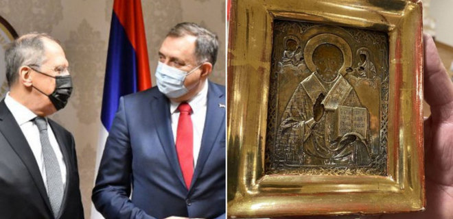 В Сербии разобрались, откуда взялась подаренная Лаврову икона и как ее вывезли с Донбасса - Фото
