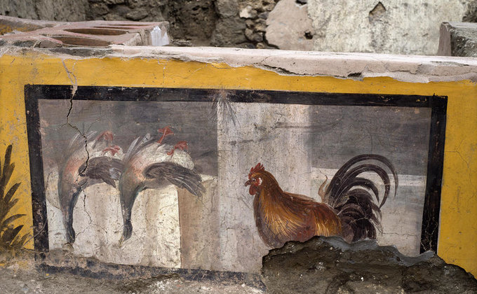 Уникальная античная лавка "фаст-фуда" сохранилась в Помпеях после извержения Везувия: фото