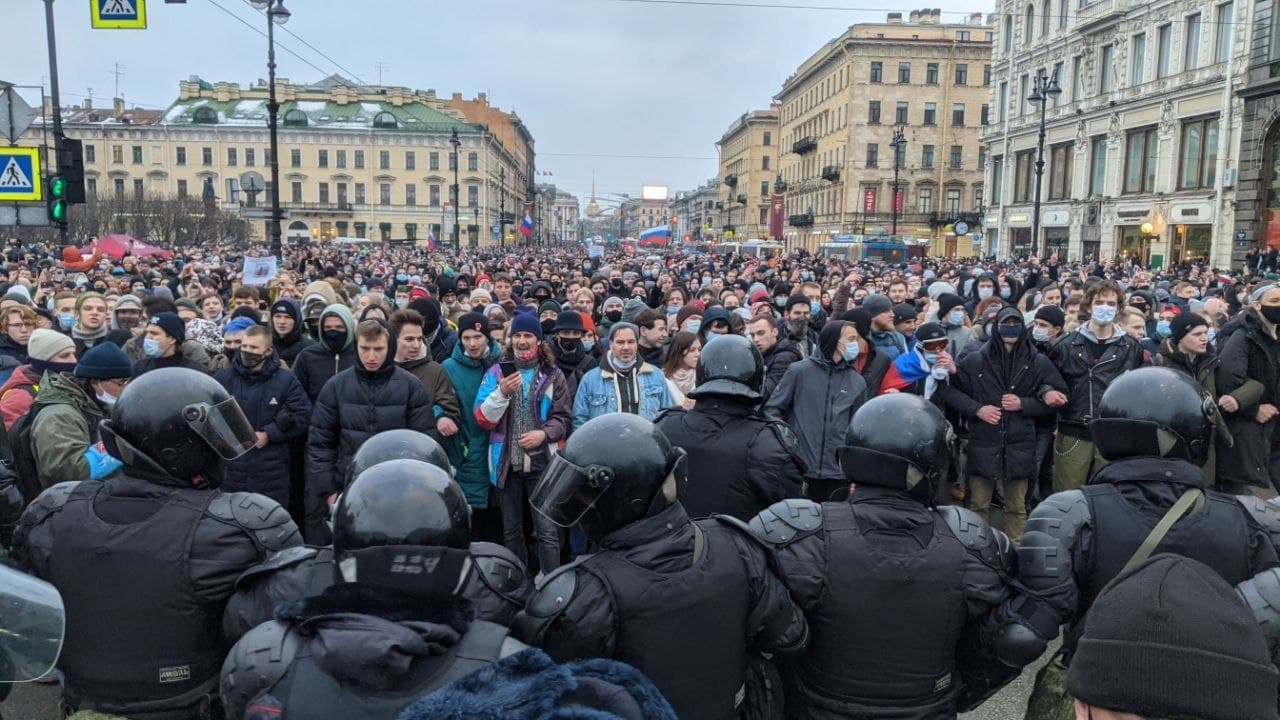 Митинг за Навального в Москве 2021