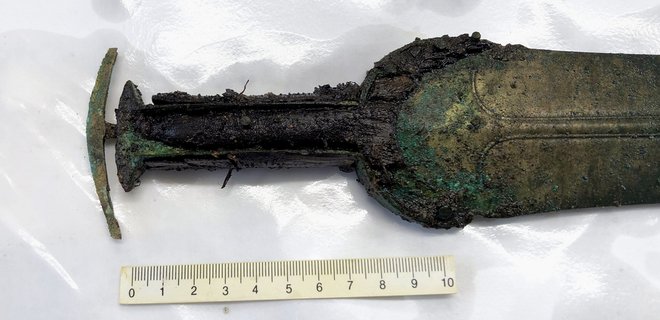 Уникальная находка в Дании. Бронзовый меч возрастом 3000 лет отлично сохранился: фото - Фото